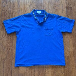 Royal Blue Polo with Stripe Collar